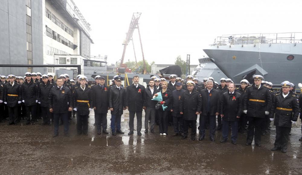 На заводе спустили два новых корабля для Военно-морского флота России