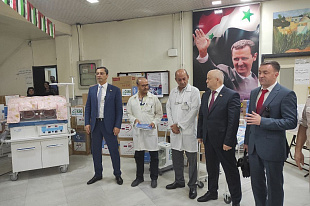 Делегация Союза машиностроителей России доставила новое оборудование сирийским медикам и провела рабочее совещание с руководством министерства промышленности САР   