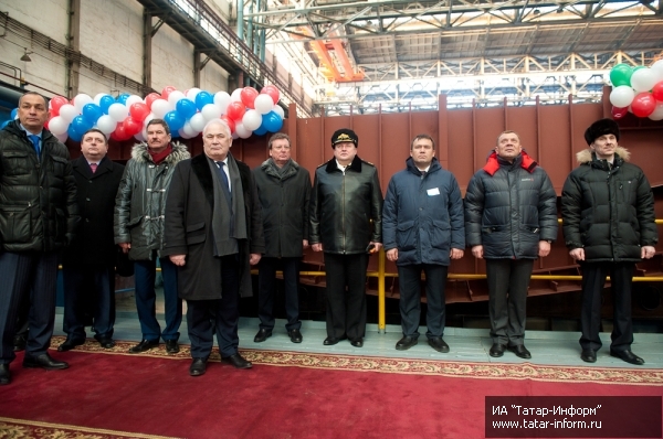 Новый военный корабль торжественно заложили на Зеленодольском заводе им.Горького