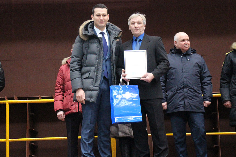 Закладка корпуса малого ракетного корабля проекта 22800